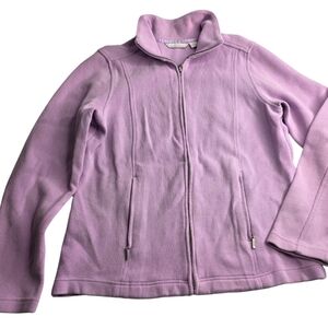 Lady Hathaway L Lavender Zip Up Ribbed Jacket W Pockets Cf-0155
